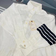 톰브라운 4선 린넨 셔츠