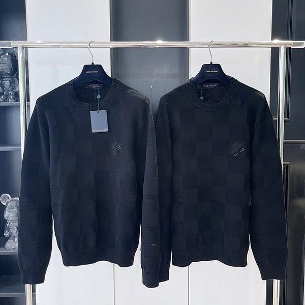 루이비통 lv 다미에 패턴 핀 니트