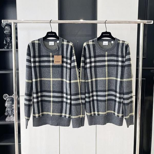 버버리 bbr 울 체크 니트