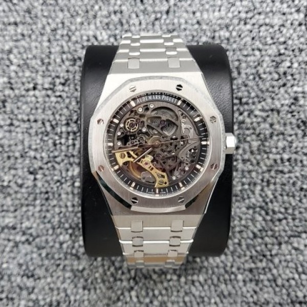 오데마피게 15407ST 더블 밸런스휠 41MM 실버 41MM 굿즈팩토리