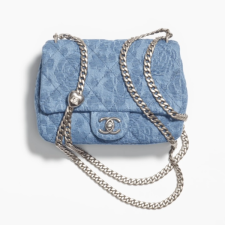 샤넬 데님 하트 체인백